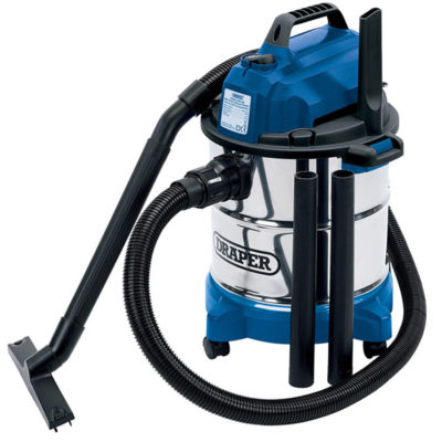 Draper 20L 1250W 230V Wet and Dry Vacuum Cleaner with Stainless Steel Tank Draper 20L 1250W 230V Wet and Dry Vacuum Cleaner with Stainless Steel Tank